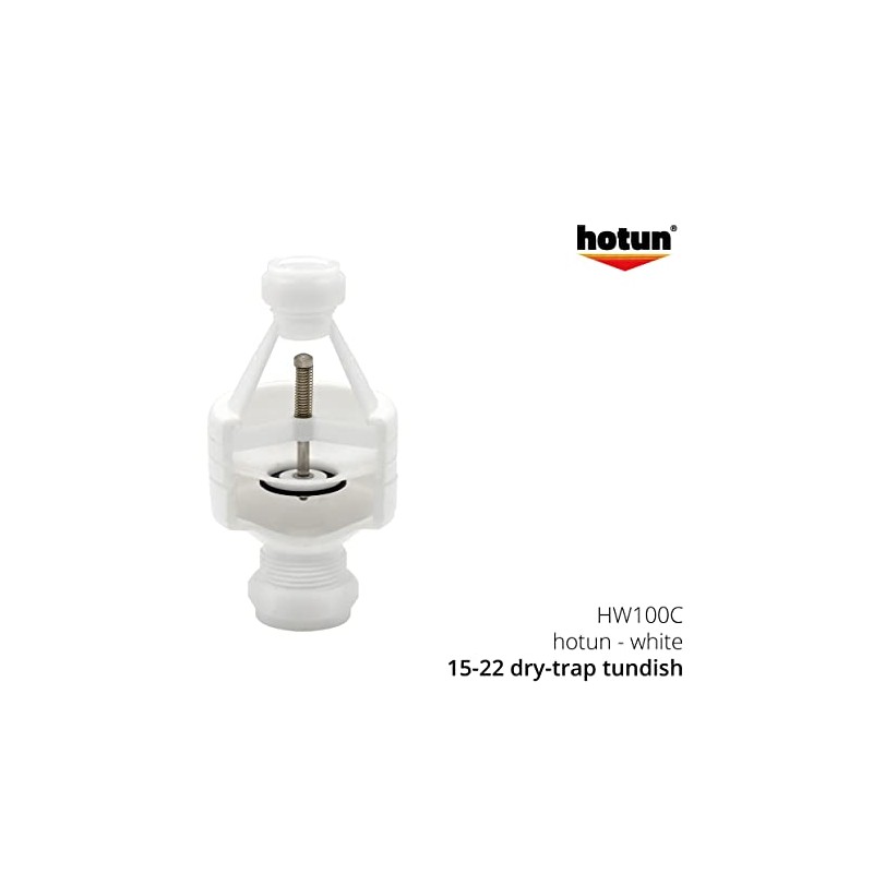 Hotun Dry Trap Tundish for Small Unvented Water Heaters White