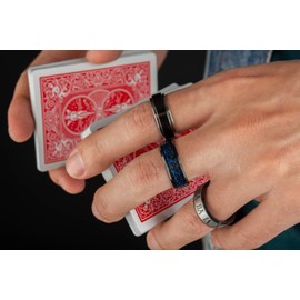 3 Anillos Números Romanos, Gris-negro, Negro-Azul │ Anillos Giratorios, Anillos Anti Ansiedad, Anillos de Acero Inoxidable, Anillo Hombre, Anillo Mujer, Anillos Negros MR01 (10)