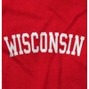 Wisconsin Simple Traditional Classic Womens Top Junior Graphic Tee Red