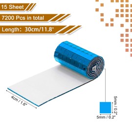 MECCANIXITY 7200 PCS Glass Mirrors Disco Ball Tiles Self-Adhesive Deep Blue Mirror Mosaic Tiles 5 x 5mm for Disco Ball, DIY Craft, KTV Decoration 15 Sheet