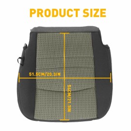 Unbranded For Dodge Ram 2009-2012 Driver Side Bottom Seat Cover Gray Cloth Car Accessories