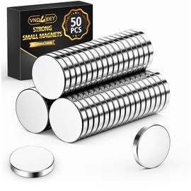 VNDUEEY Neodymium Magnets, Small Round Magnets for Home, Fridge, Workshop, Rare Earth Disc Magnet for Crafts, DIY, Adult, Office, Board, Classroom, Locker, 50Pack, 12X2mm