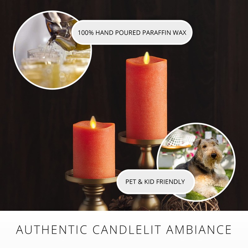 Luminara - Flameless LED Battery Operated Flickering Pillar Candles -