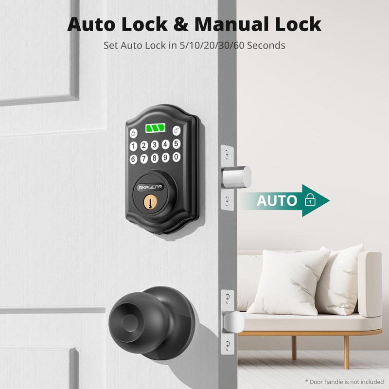 AkaGear Keyless Entry Door Lock with Keypad - Smart Deadbolt