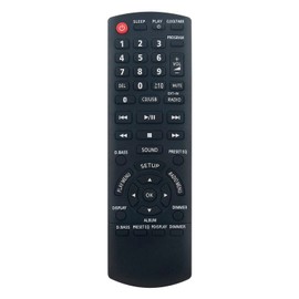 VINABTY N2QAYB001101 Replacement Remote Control Compatible with Panasonic Micro Audio System SA-PMX7 SC-PMX70 SC-PMX74 SC-PMX80 SC-PMX80 SA-PMX70BEB SC-PMX74 SC-PMX70 SCPMX100EGS SA-PMX82MEBK