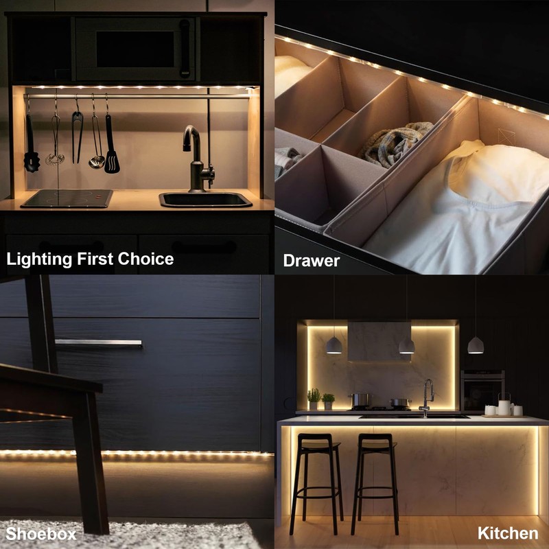 BSGlobal 2 Pack 9.8ft Battery Powered LED Strip Lights, High
