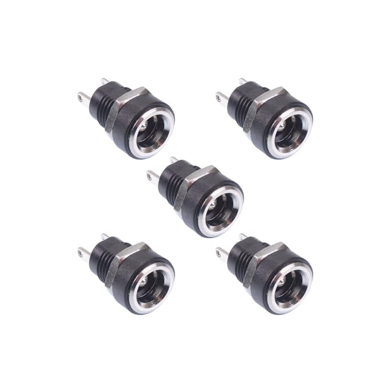 2.1mm x 5.5mm Round Panel Chasis Mount Female Socket DC