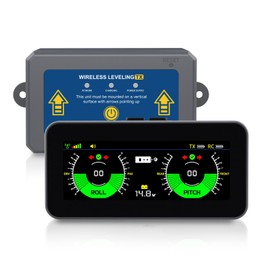 OBEST RV Digital Auto Leveling System, Smart Pitch Angle Slope Meter with Alert, Wireless Leveling Device High Precision Level Tilt for RV/Off-Road Vehicles