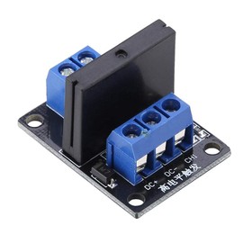 Solid State Relay Module, 1-Channel DC 5/12V High Level Trigger Solid State Relay Module 250VAC 2A Output with Fuse (5V)