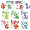 24 Sheets Dragon Stickers Make a Face Dragon Sticker Sheets