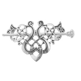 minkissy Celtic Hair Clips Stick Metal Viking Hair Pin Celtic Hair Pin Ponytail Holder Irish Hair Jewellery Renaissance Accessories for Women Silver