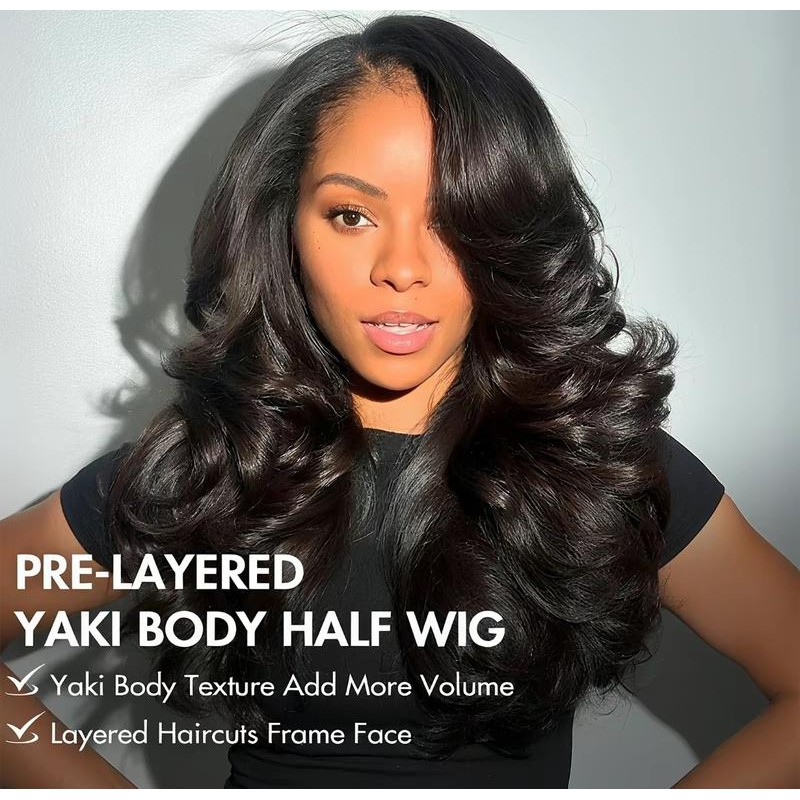Tinashe Yaki Body Half Wig Invisible Hairline Yaki Straight Kinky