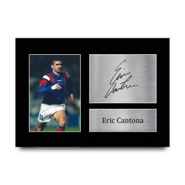 HWC Trading A4 Eric Cantona France Gifts Printed Signed Autograph Picture for Football Fans and Supporters