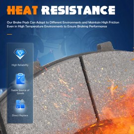 8PCS Rear and Front Semi-Metal Brakes Pads Fit for Ford F-150 1997-2003 for F-150 Heritage 2004 for Lincoln Blackwood 2002