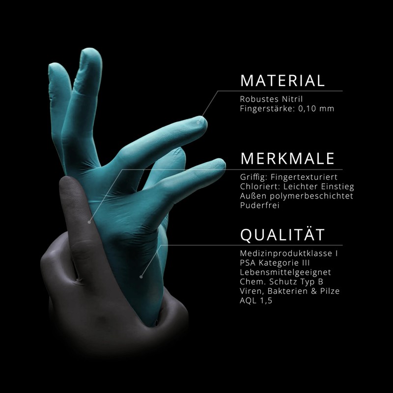 Nitrile Gloves, Colourful, Mix of Colours, 96 Pieces/Box, Size XS,