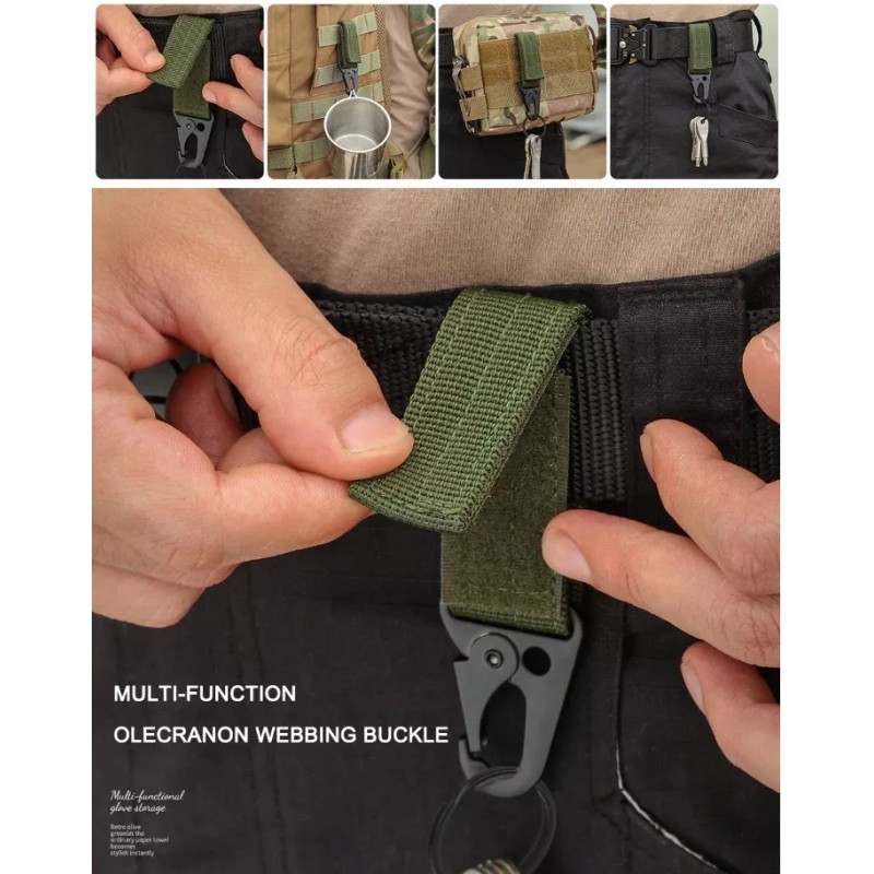 Estuchelandia 2 Pzas Hebilla Colgante Táctica Molle Correa Guardia Camping