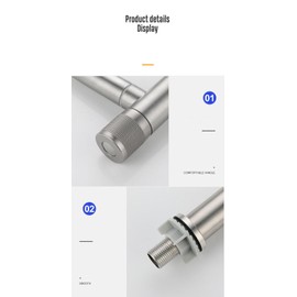 Basin Faucet Bathroom Single Cold Sink Faucet Crane 304 SUS Black Rotation Sink Faucet Water Tap Outdoor Garden Faucet