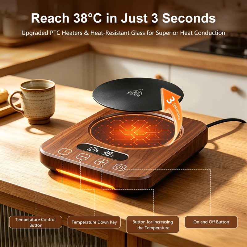 Sourdough Starter Warmer - 21-38°C Precise Heating Plate with 12H