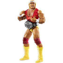 Mattel WWE Ultimate Edition Action Figure & Accessories Set, Hulk Hogan 6-inch Collectible with 30 Articulation Points, Swappable Pieces & Entrance Gear