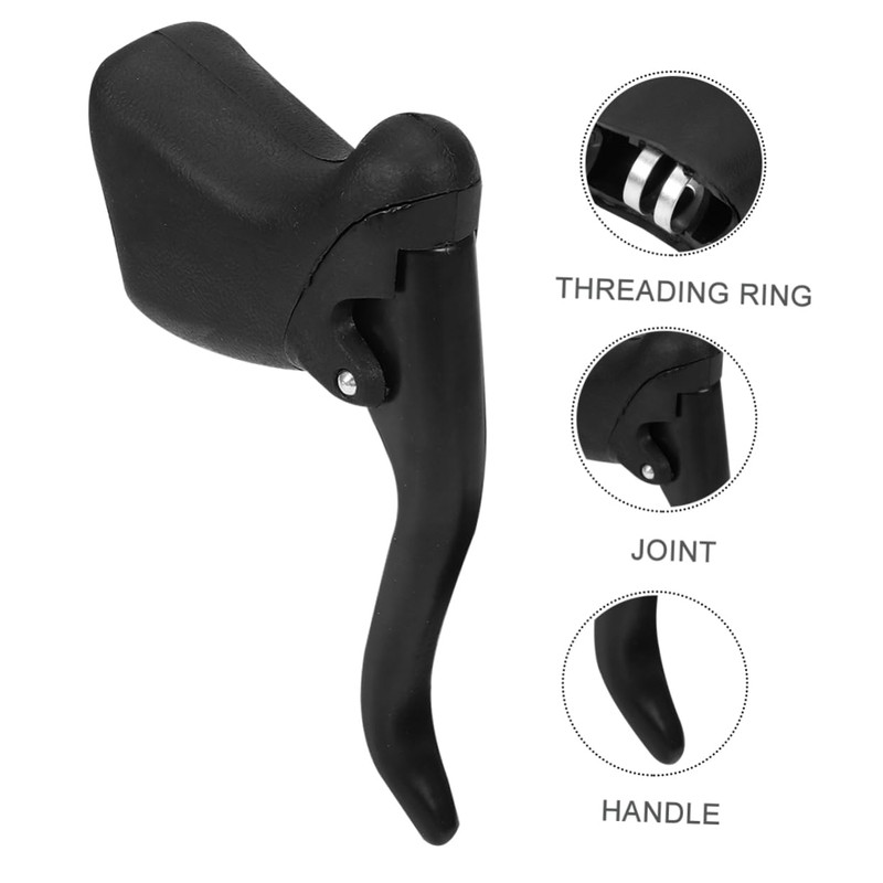 Kisangel 1pair Aluminum Alloy Bike Brake Levers for Bent Handlebars