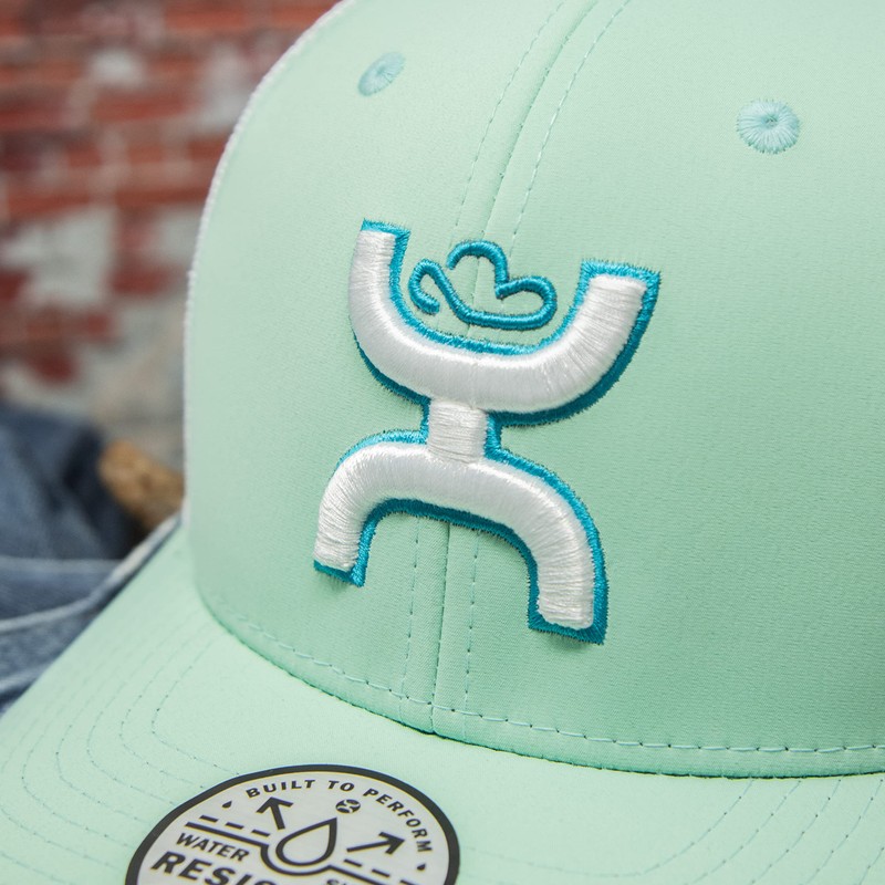 HOOEY Sterling 6-Panel Adjustable Trucker w/Logo (Mint/White)