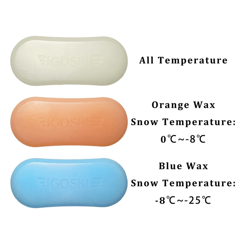 IGOSKI 3 Packs Ski and Snowboard Wax All Temperature Ultimate