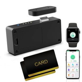 Schrankschloss eLinkSmart Schubladenschloss mit RFID-Karte NFC Versteckte Kommode Schranktürschloss mit Bluetooth APP für Kindersicherheit Küche Speisekammer Möbel Schwarz