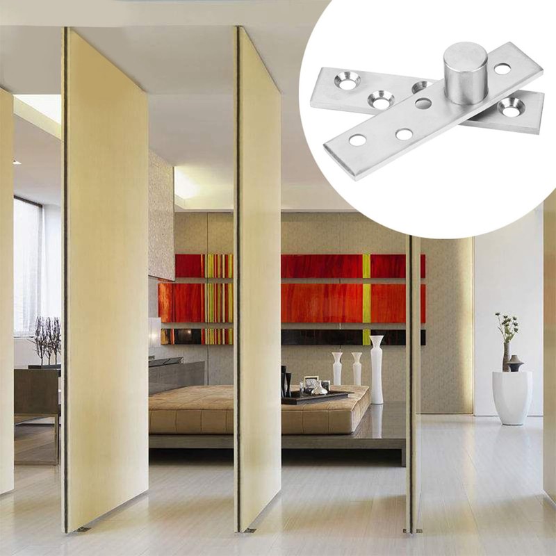 2 Pack 360 Degree Rotation Door Hinges, Stainless Steel Concealed