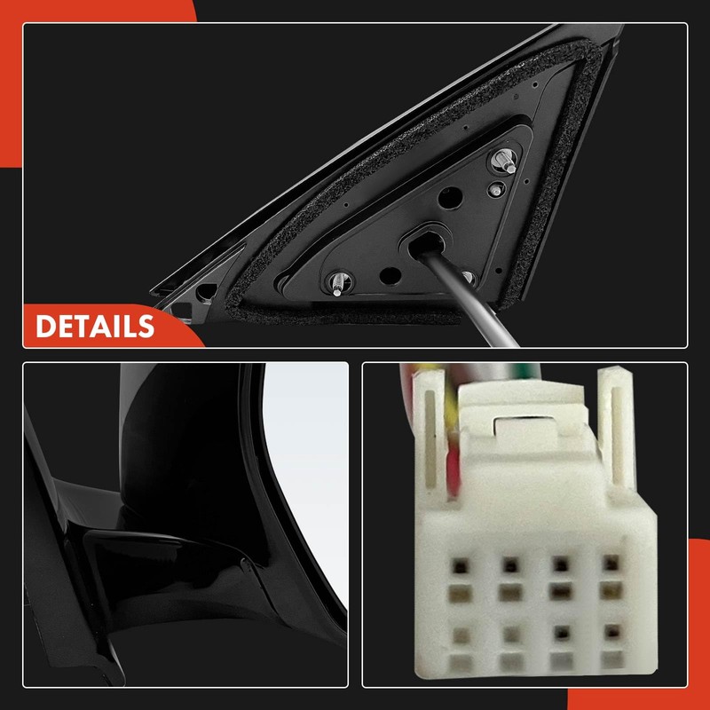 A-Premium Passenger Side Power Door Mirror - Compatible with Nissan