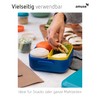 Amuse Rikko Children's Lunch Box Set with Compartments Bento Box