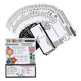 Color Your Own “Diversity Inside & Outside” Posters, 30 Pieces