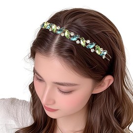 DANRENPANG Gold Bridal Headband 3 Pieces Rhinestone Headbands Crystal Flower Girl Bow Crown Head Band Tiara Wedding Hair Accessories (ENXZ2025-3, Universal size)