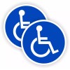 Unbranded/Generic pair 3-inch Round Handicap Symbol Vinyl Decals Stickers Handicapped
