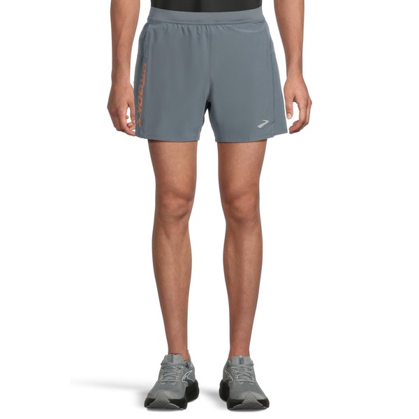 Brooks Mens Journey 5" Shorts Storm/Speed Logo Small