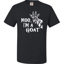 Go All Out X-Large Black Adult Moo I'm A Goat Funny Animal T-Shirt