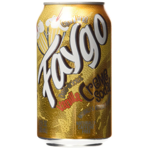 Faygo Vanilla Crème Soda-Pack of 12x355ml Cans, 12-Count