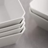 Samsle Porcelain Cereal Bowls, 16 oz Square Serving Bowls Set,