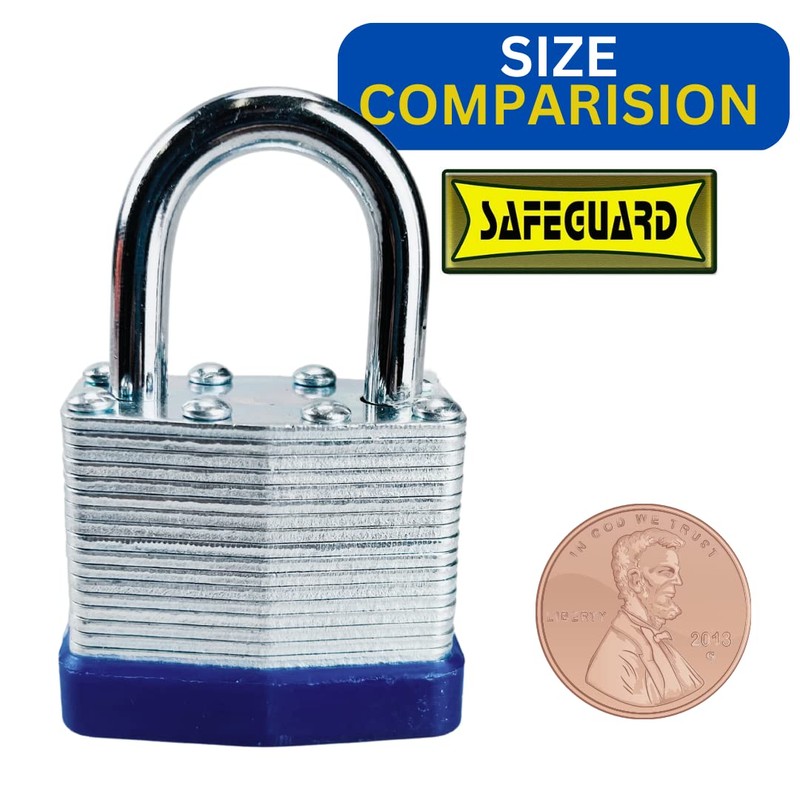 SAFEGUARD 30mm/1.18" High-Security Short Shank Laminated Padlock with Hardened Shackle