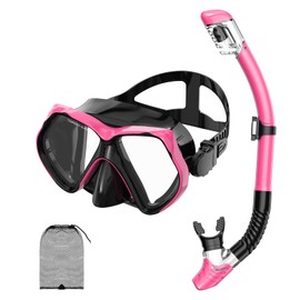 Snorkeling Gear for Adults Men Women, Snorkel Set with Panoramic View Diving Mask