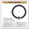 Xusamss Volcanic Stone Bead Cross Stretch Bracelet for Women Men,Lava