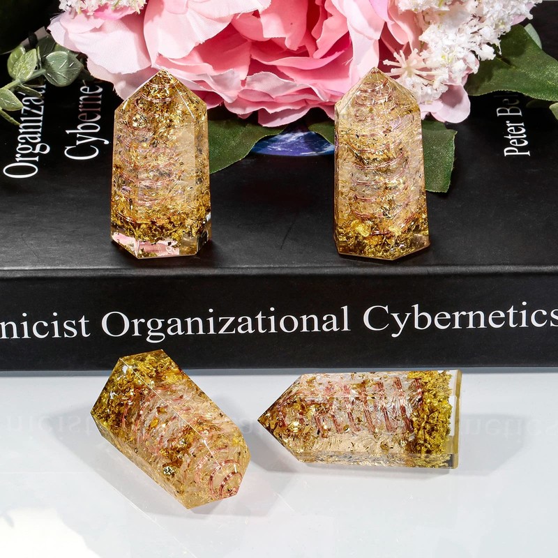 mookaitedecor Reiki 2 Pack Crystal Chopsticks Polished 6 Facets Meditation