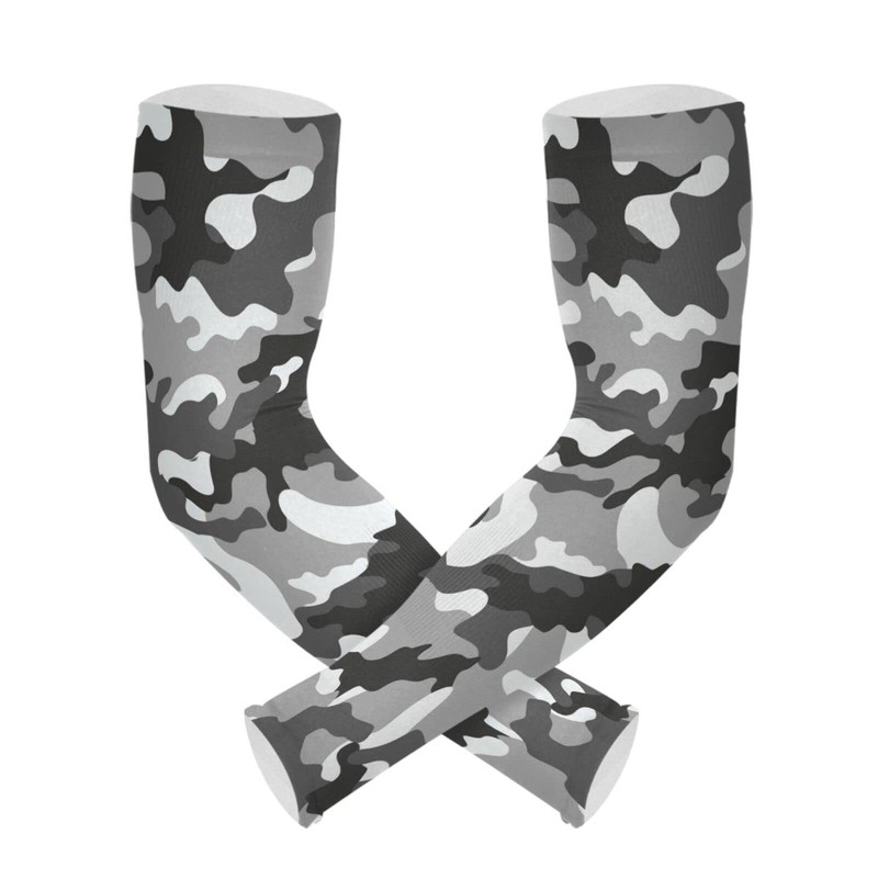 Dussdil Gray Black Camouflage Gardening Arm Sleeves Jungle White Camou
