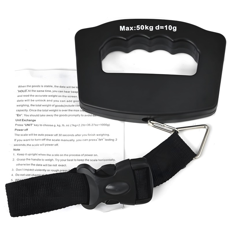 TRIXES Portable Digital Luggage Scales Travel Accessory with 12 Month