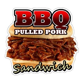 BBQ PULLED PORK SANDWICH Concession Decal restaurant