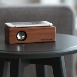 WOOD SHOW Just Place Speaker Smartphone Wooden Smartphone Music Speaker Smartphone Music Player Smartphone Sound Amplifier Portable Speaker No Bluetooth Connection Required Amplifies Sound Just by