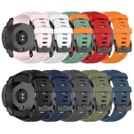 Band for Garmin Instinct 3, Soft Silicone Replacement Watch Band Strap for Garmin Instinct 3 Amoled/Solar (No Tracker)