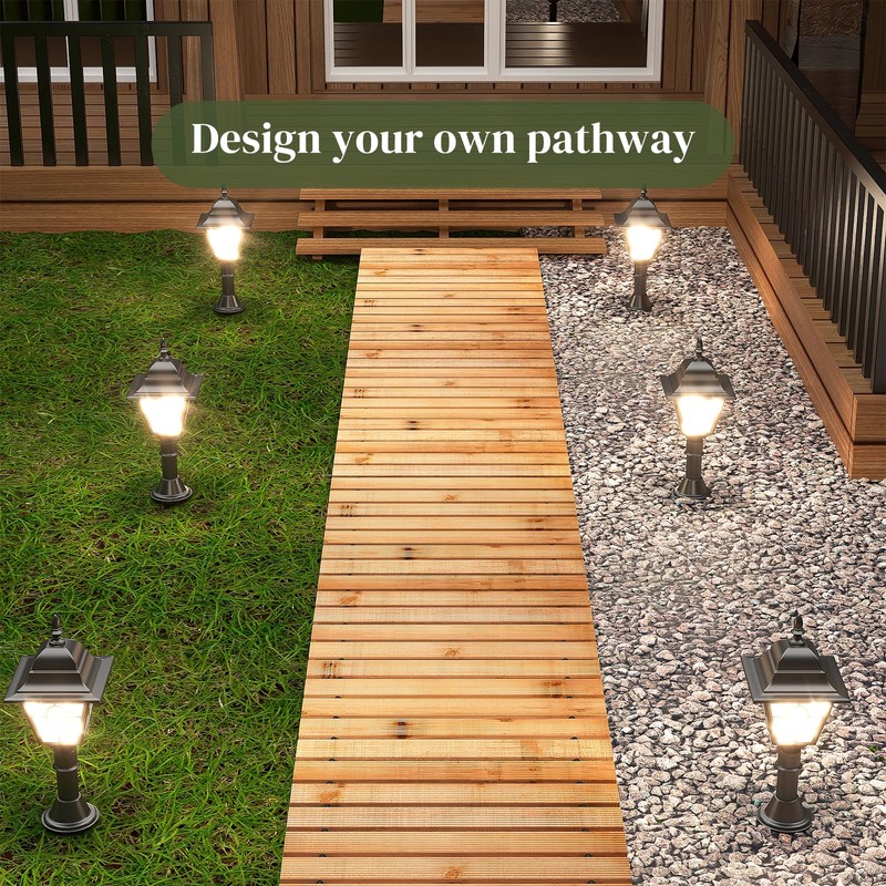 8FT Wooden Garden Pathway,Non-Slip Straight Garden Walkway,Garden Paver