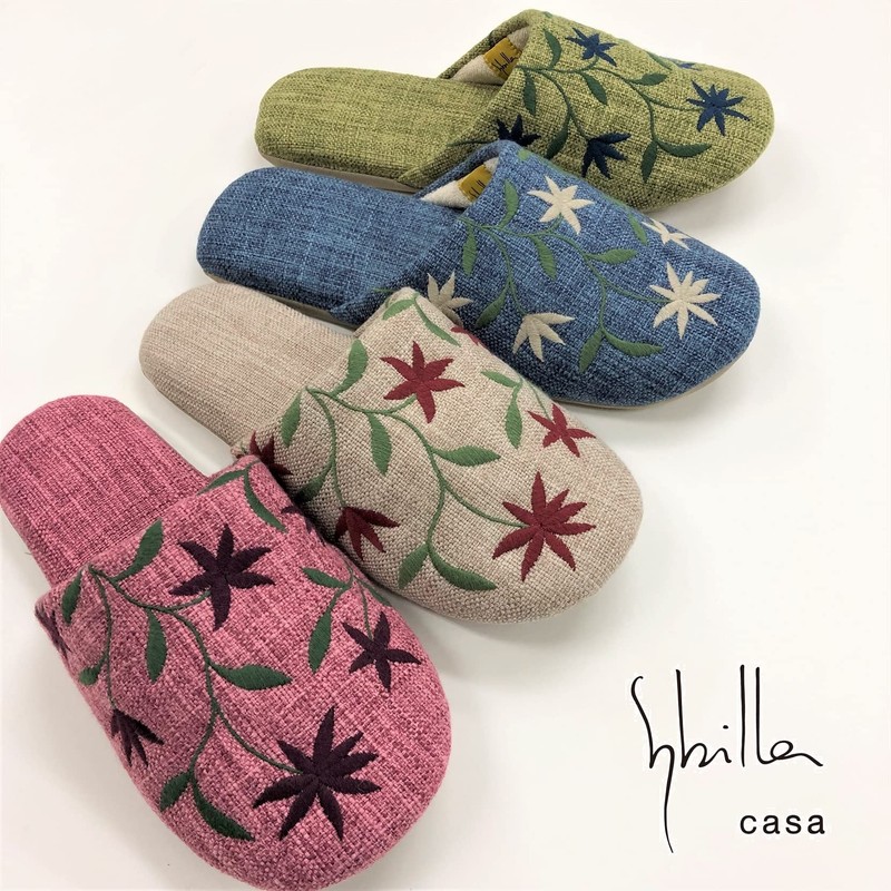 Sybilla 64771 Amelia Slippers, Size M, Approx. 9.4 inches (24
