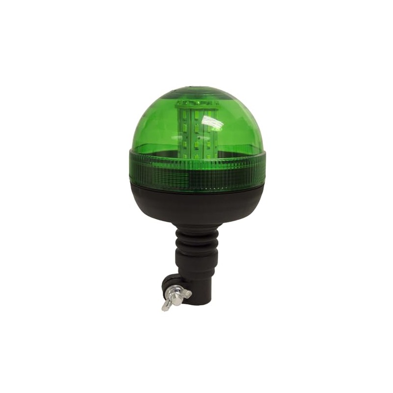 Maypole 12/24V 40x3W LED Green Beacon Flexi Din Pole Mount