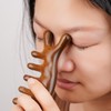 Wooden Mini Scalp and Face Lymphatic Gua Sha Massager Single Item